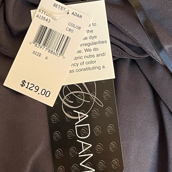 New! Betsy Adam Embelished One Shoulder
Black Dress size 6 - Picture 13 of 16